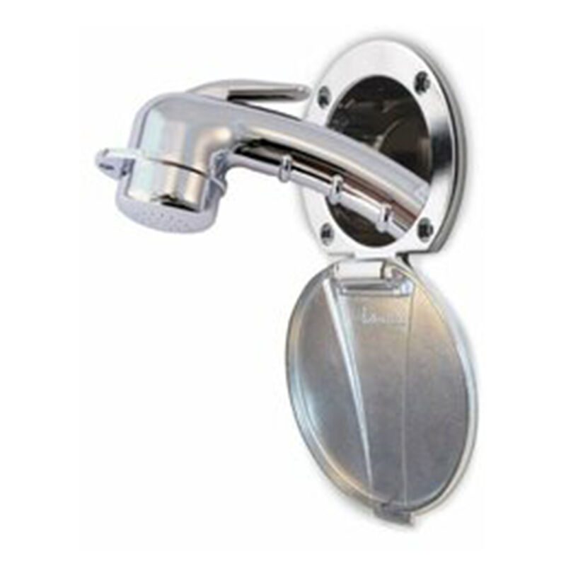 Ambassador Marine Recessed Shower with Stainless Steel Lid, Chrome White image number 1